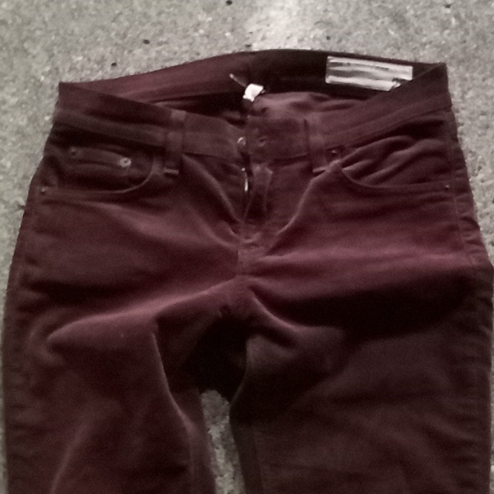 Rag and Bone corduroy pants , size 26, maroon